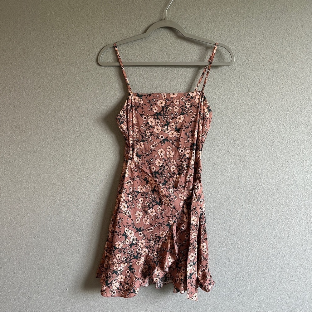 Polly Pink Floral Strappy Mini Dress 6